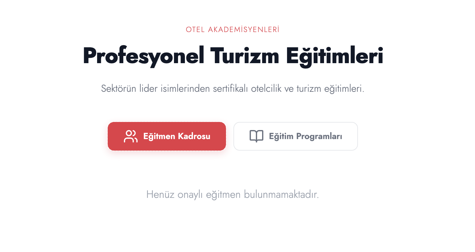 Profesyonel Turizm Eğitimleri